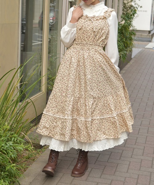 axes femme（アクシーズ ファム） ワンピース フリル×コットンレース