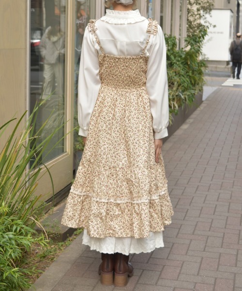 axes femme（アクシーズ ファム） ワンピース フリル×コットンレース