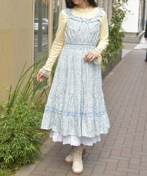 axes femme（アクシーズ ファム） ワンピース フリル×コットンレース