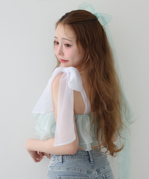 one after another NICE CLAUP 水着 swimwear/肩リボンワンショルダー
