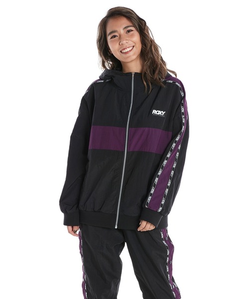 「ROXY」 ナイロンブルゾン LARGE ブラック レディース_画像2
