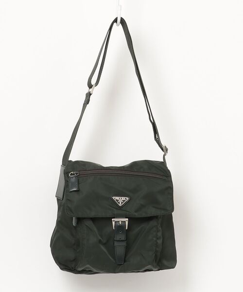 PRADA オリーブグリーン ショルダーバッグ PRADA（プラダ） ショルダーバッグ - グリーン レディース : ZOZOTOWN