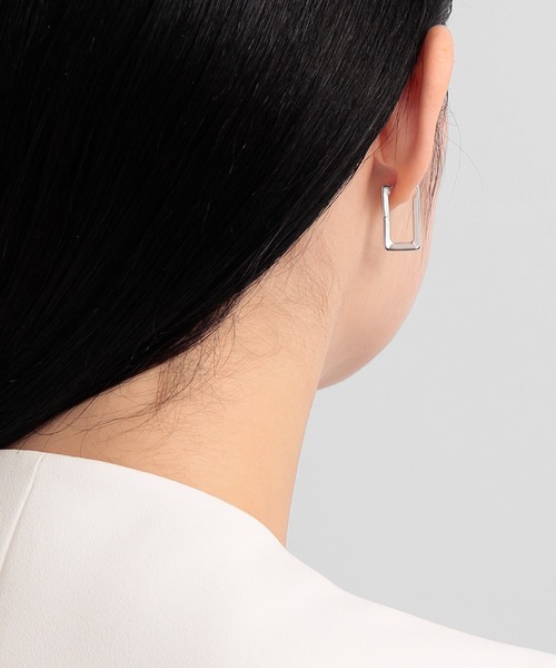 ピアス バゲット_キャッチレスピアス レディースの画像