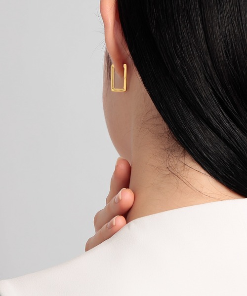 ピアス バゲット_キャッチレスピアス レディースの画像