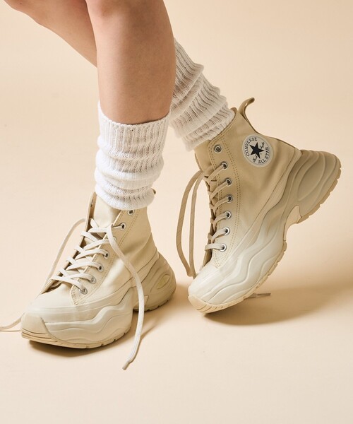 「CONVERSE」 ハイカットスニーカー 23.0cm ナチュラル レディース_画像4