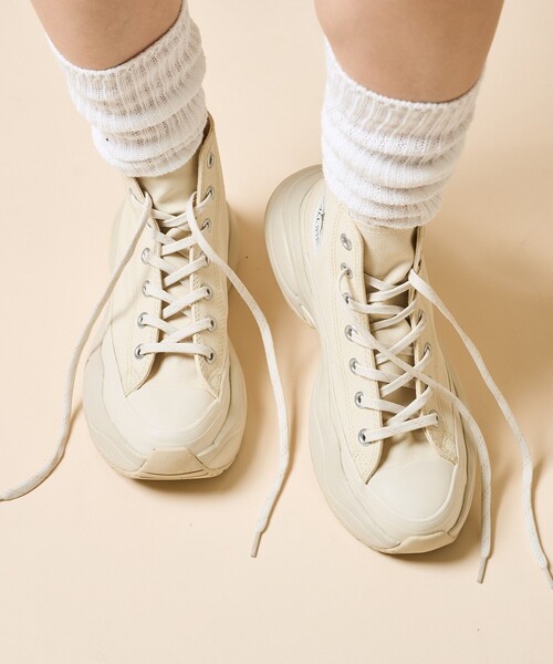 「CONVERSE」 ハイカットスニーカー 23.0cm ナチュラル レディース_画像9