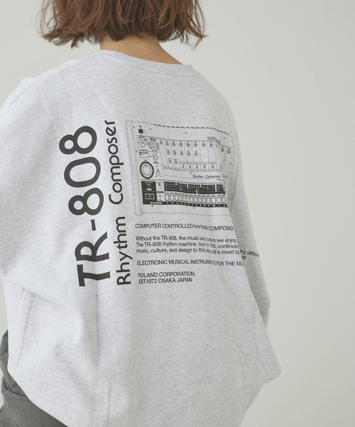 トレーナー スウェット 「ISNESS MUSIC/イズネス ミュージック」TR-808 CREW NECK SWEATSHIRT：スウェット レディース