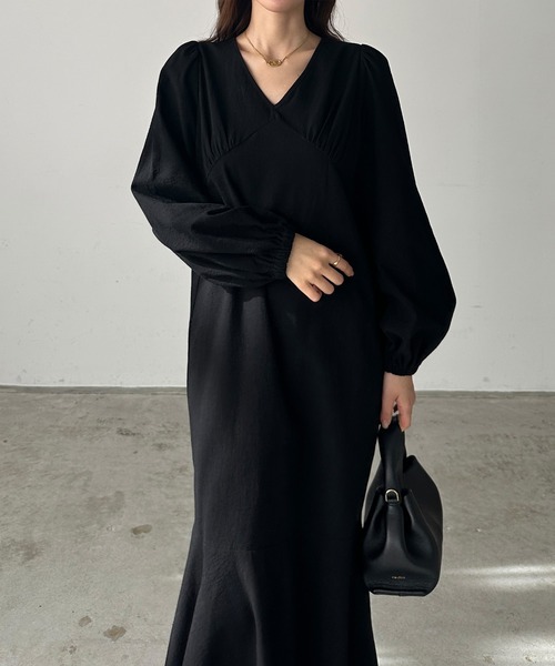 「Louere」 長袖ワンピース LARGE ナチュラル レディース_画像3