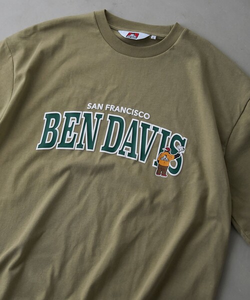 BEN DAVIS（ベンデイビス） tシャツ 裾リブプリントTシャツ メンズ 