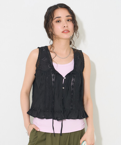 FREAK'S STORE（フリークスストア） ブラウス シャツ 夏 インド レース