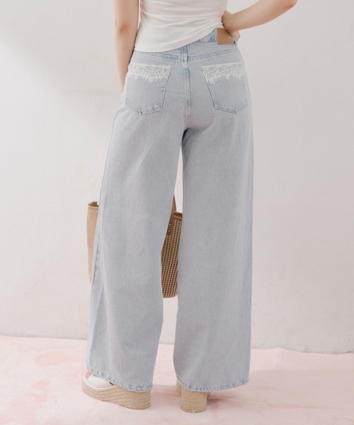 試着のみ chieko+ denim 38 デニム ワイドパンツ Chico（チコ） ワイドパンツ ジーンズ デニム デニムパンツ 「WEB限定