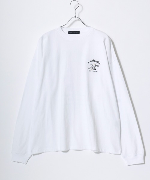 「Mark Gonzales」 長袖Tシャツ M ホワイト メンズ_画像4