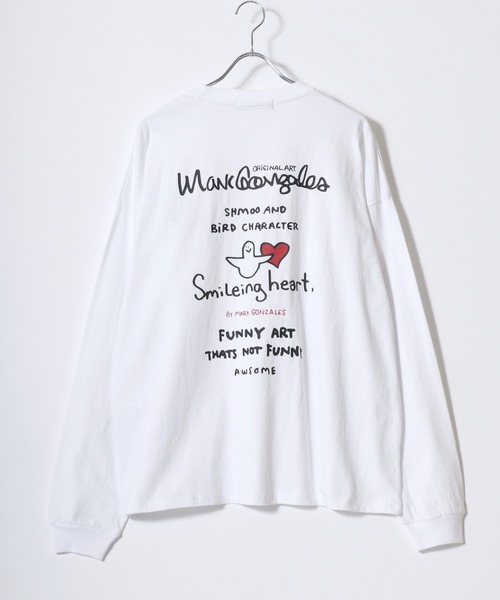 「Mark Gonzales」 長袖Tシャツ M ホワイト メンズ_画像9