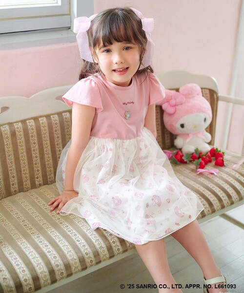 「ANY」 「KIDS」半袖ワンピース「sanrioコラボ」 140 ブラック キッズ_画像3