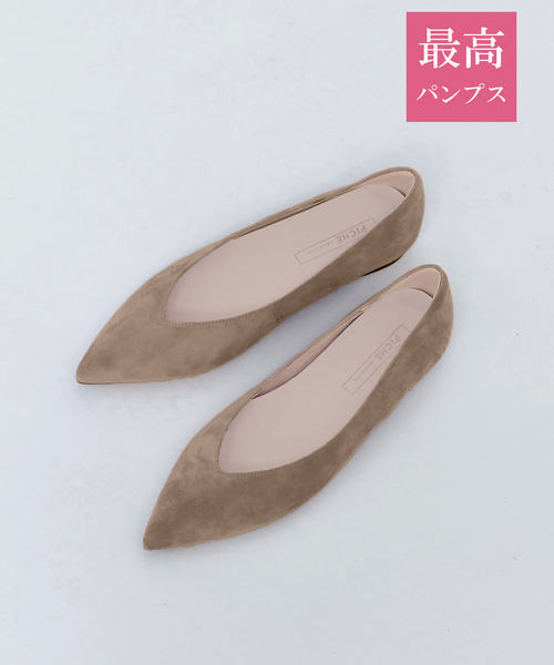 「PICHE ABAHOUSE」 フラットパンプス 38 ネイビー レディース_画像3