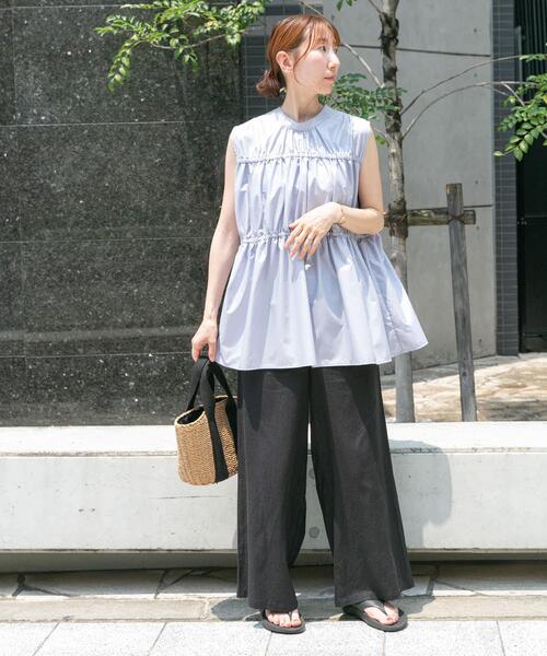 「ITEMS URBANRESEARCH」 イージーパンツ SMALL ホワイト系その他 レディース_画像5