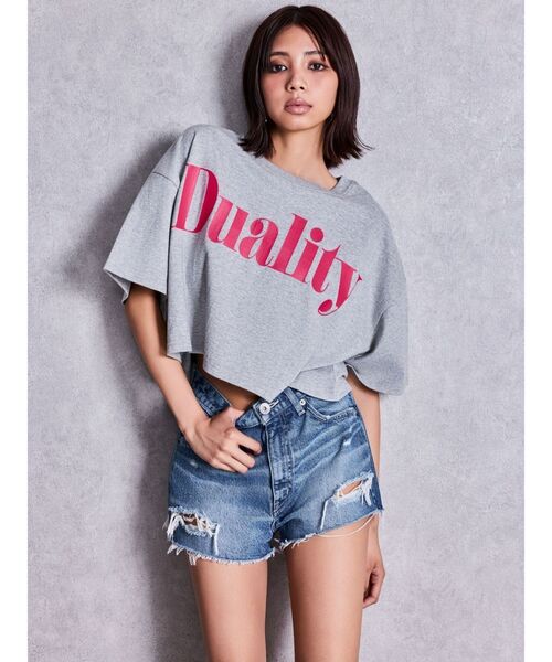 GYDA（ジェイダ） tシャツ 半袖 DualityルーズショートTシャツ 