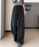 ワイドパンツ スウェットパンツ ジャージ キラ...の詳細画像5
