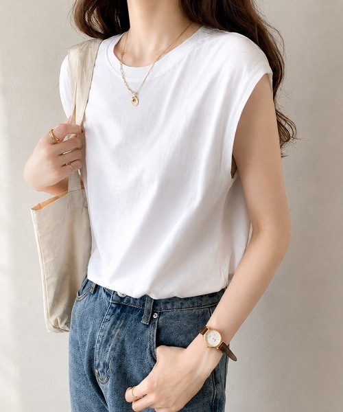 MELT tシャツ フレンチスリーブノースリーブT レディース : ZOZOTOWN