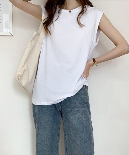 MELT tシャツ フレンチスリーブノースリーブT レディース : ZOZOTOWN
