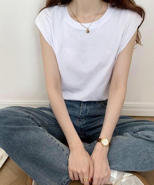 MELT tシャツ フレンチスリーブノースリーブT レディース : ZOZOTOWN
