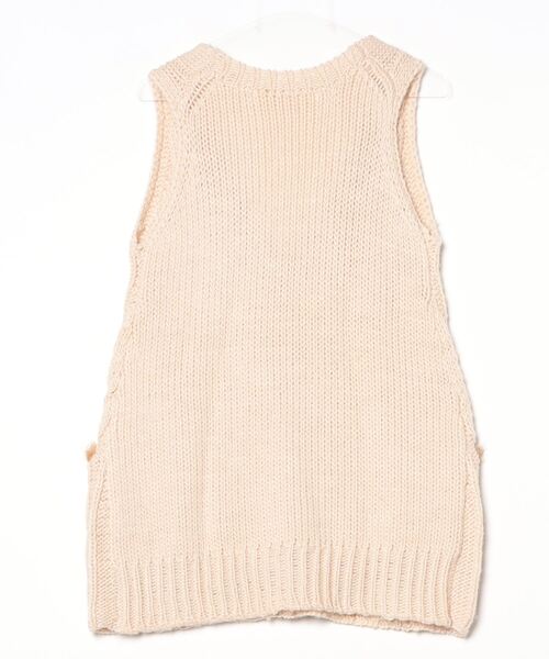 「blanc basque」 ノースリーブニット 38 ベージュ レディース_画像2