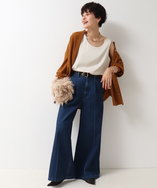 「NOLLEY'S」 ノースリーブブラウス 36 ベージュ レディース_画像3