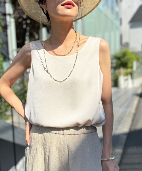 「NOLLEY'S」 ノースリーブブラウス 36 ベージュ レディース_画像4