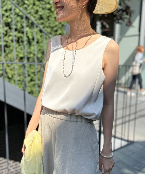 「NOLLEY'S」 ノースリーブブラウス 36 ベージュ レディース_画像6