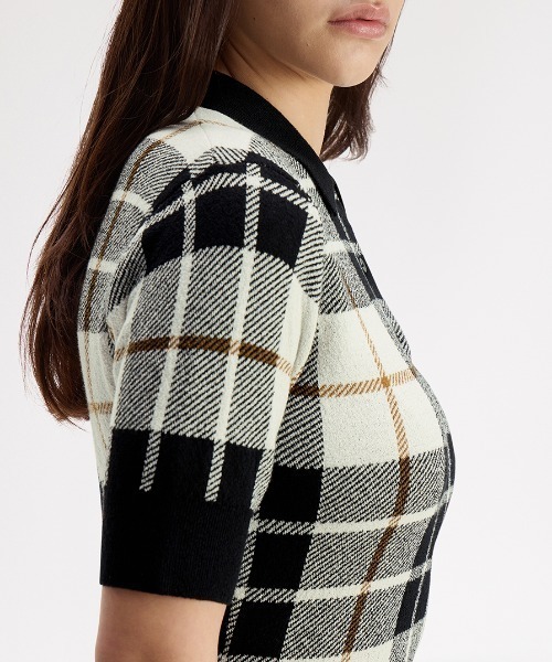 FRED PERRY タータンチェック ニットポロシャツ FRED PERRY（フレッドペリー） ポロシャツ ポロ Boucle Tartan Knitted