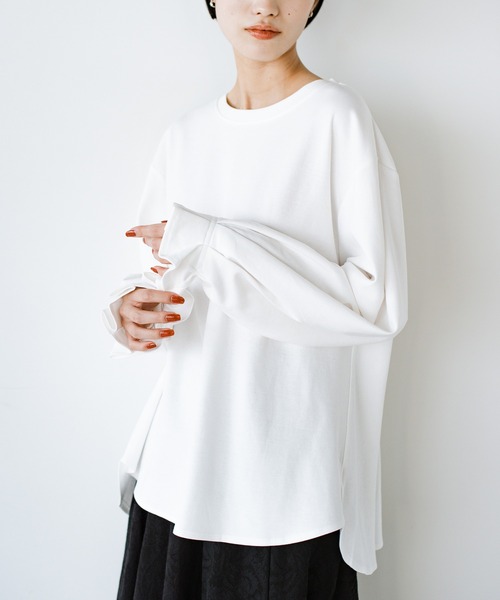「ANNA LUNA」 長袖カットソー MEDIUM ネイビー レディース_画像8