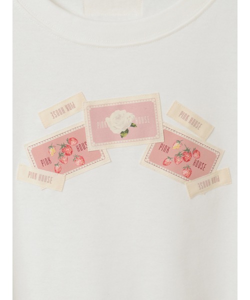 ピンクハウス ネームワッペン使いカットソー87 PINK HOUSE（ピンクハウス） tシャツ 半袖 ネームワッペンいっぱい
