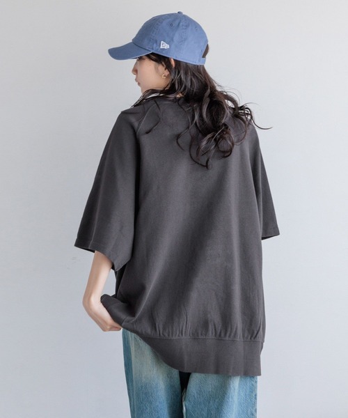 「LOWRYS FARM」 半袖Tシャツ FREE チャコールグレー レディース_画像4