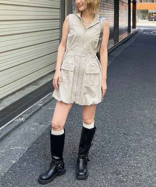 「SPIRALGIRL」 ノースリーブワンピース FREE ブラック レディース_画像5