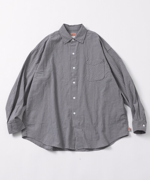 「HINSON」 長袖シャツ MEDIUM グレー メンズ_画像2
