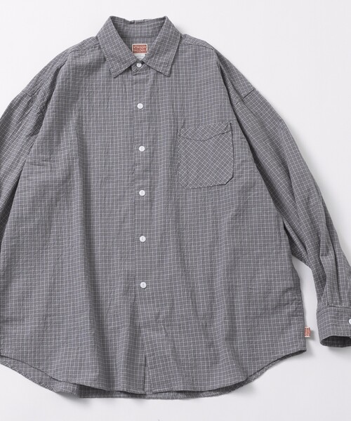 「HINSON」 長袖シャツ MEDIUM グレー メンズ_画像3