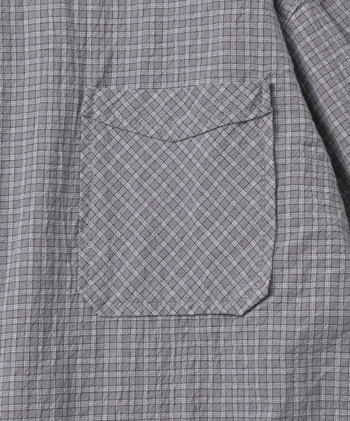 「HINSON」 長袖シャツ MEDIUM グレー メンズ_画像5