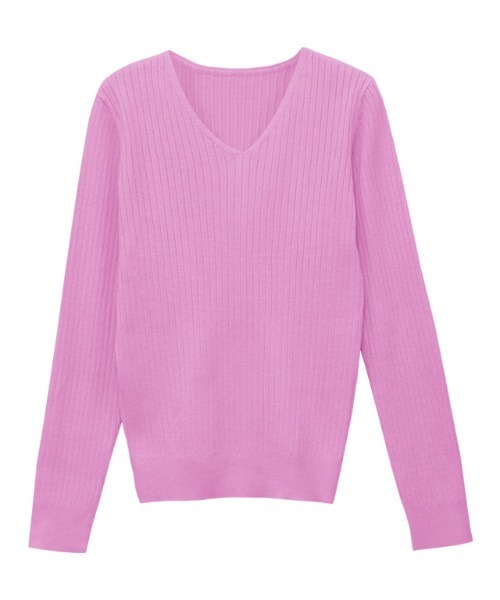 チューリップニットアンサンブル♡限定カラーピンク　今夜限りお値下げ❣️ OFUON アンサンブル カラーニットアンサンブル/UVカット/接触冷