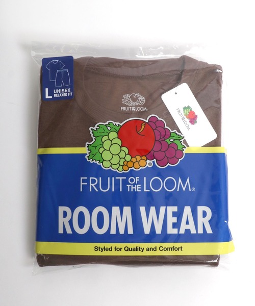 パジャマ FRUIT OF THE LOOM/フルーツオブザルーム セットアップ パイル 半袖Tシャツ＆ショートパンツ/ルームウェア/ワンマイルウェア
