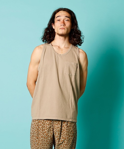 エドワード・カミング EDWARD CUMING 22SS VISCOSE TANK TOP ペチコート付き タンクトップ カーキ サイズ：3 EDWARD CUMING(エドワード・カミング) 22SSVISCOSE TANK TOP