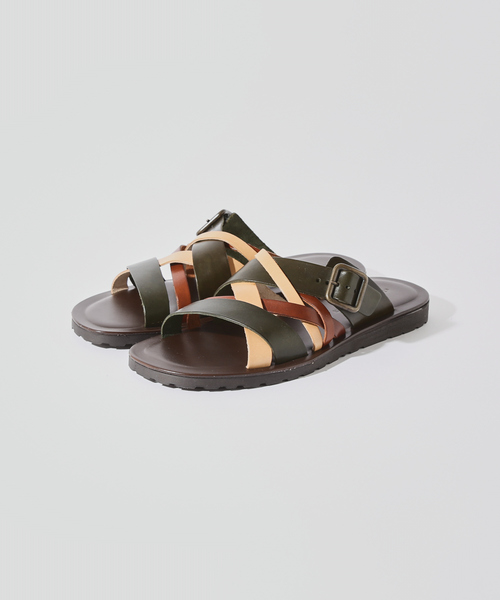 alfredoBANNISTER サンダル 「定番」マルチクロス レザーサンダル  