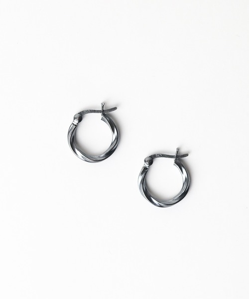 ピアス 「SILVER925」15mmデザインフープピアス レディース メンズ