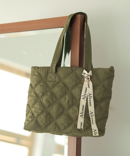 ALTROSE（アルトローズ） トートバッグ ロゴリボン キルティング A4