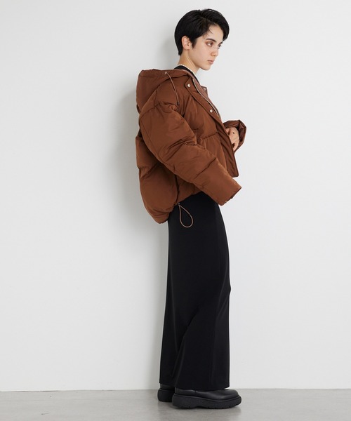 ウィムガゼット THE PAUSE パファーショート 中綿ブルゾン 茶 Whim Gazette（ウィム ガゼット） ダウン ダウンジャケット 「THE