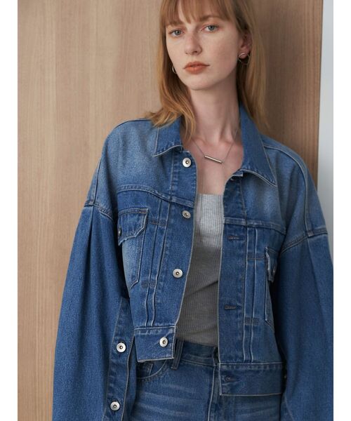ジャケット Gジャン ワイドスリーブデニムジャケット レディース