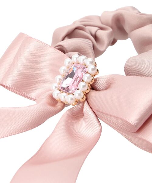 Maison de FLEUR シュシュ パールビジューリボンシュシュ