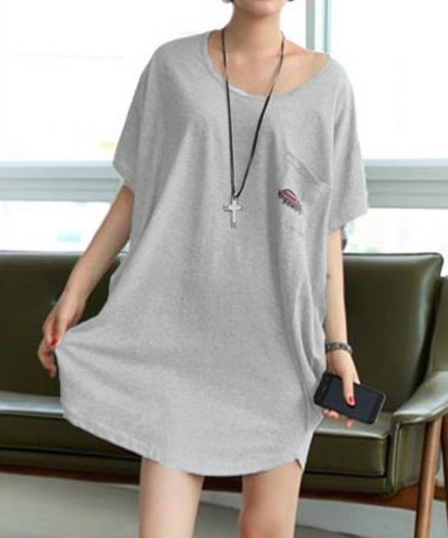 miniministore tシャツ チュニックロンT 半袖 ロングtシャツ夏
