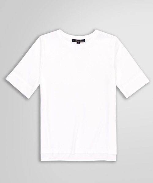 tシャツ コットンスムース サイドスリット Tシャツ レディース
