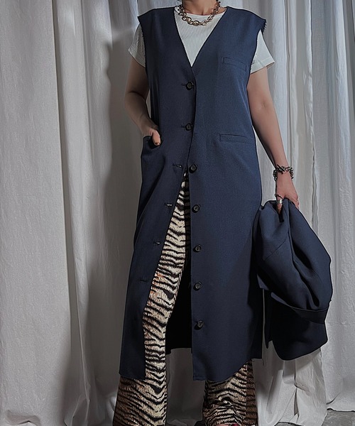 ベスト ジレ PROVOKE/プロヴォーク student long vest ロングベスト レディース ベスト ジレ STUDENT LONG VEST レディース : ZOZOTOWN Yahoo!店