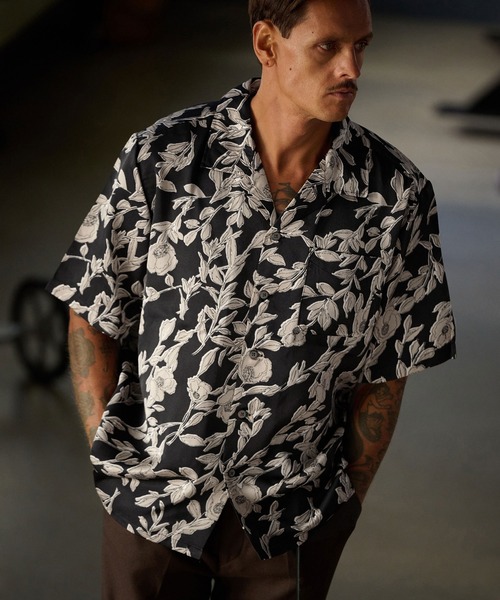 THEOREM シャツ mhs2183- Flower Hawaiian Shirt シャツ メンズ